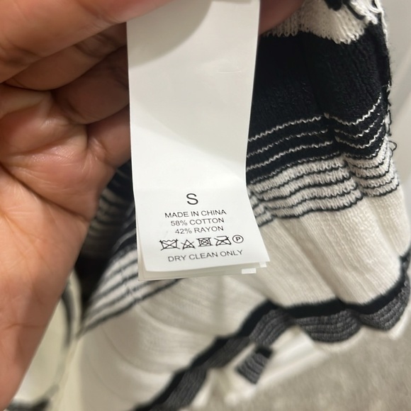 Kate Spade Striped Sleeveless Sweater Dress Black & White Sz S - Picture 8 of 9